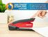 Bostitch Stapler with 1260 Staples - InPower Red Spring Powered Stapler - Built-in Staple Remover - Staple Storage Compartment - One Touch Heavy D...
