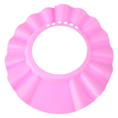 Safe Shampoo Shower Bathing Protection Bath Cap Soft Adjustable Visor Hat for Toddler, Baby, Kids, Children (pink)...