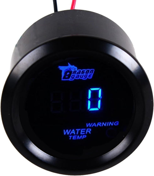 ESUPPORT Car 2" 52mm Digital Water Temp Gauge Temperature Meter Blue LED Light Celsius...
