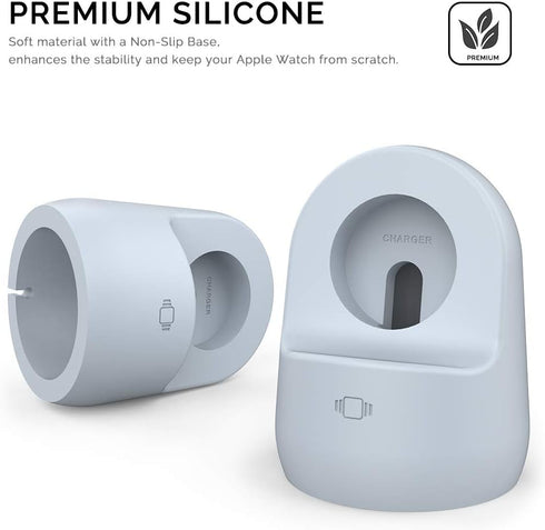AhaStyle iWatch Stand Silicone Charging Dock Holder Accessories for Apple Watch Series 8/Ultra/SE2/7/6/SE/5/4/3/2/1(49/45/44/42/41/40/38mm), Suppo...