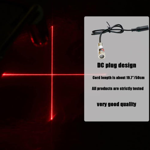 650nm red line laser module industrial laser module adjustable focus line length 19.7? DC plug diameter 10mm (10mm-line-1pack)...