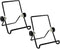 2 Pieces Book Holder Metal Plate Stand Picture Frame Stand Adjustable Easel Stand Foldable Book Display Stand Photo Holder Stand Plate Display Sta...