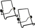 2 Pieces Book Holder Metal Plate Stand Picture Frame Stand Adjustable Easel Stand Foldable Book Display Stand Photo Holder Stand Plate Display Sta...