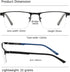 EYECEDAR Blue Light Blocking Reading Glasses for Men, Metal Half Frame Spring Hinges Anti-Glare Eyestrain 5 Pack Computer Eyeglasses Readers 3.00...