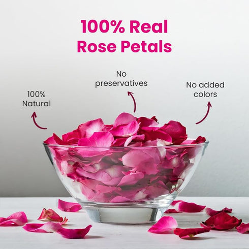BLUE TEA - Rose Tea - 0.88 Oz (25 Cups) Loose | Rich in Vitamin-C - For Hair & Skin | Natural Sun Dried | Caffeine Free - Flower Based - Herbal Te...