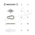SUNNY GUARD Sun Shade Sail 316 Stainless Steel Hardware Kit 6 Inch for Triangle Shade Sail Installation for Backyard Yard Deck Patio Garden...