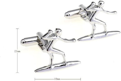 Surfer Surfboard Surfing Surf Board Pair Cufflinks in a Presentation Gift Box & Polishing Cloth...
