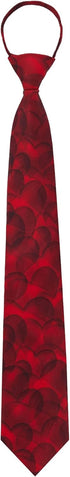 Jacob Alexander Men's Happy Valentine's Bubble Love Hearts Pattern Pre-Tied Zipper Neck Tie - Dark Red...