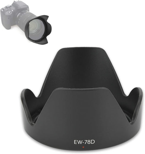 Lens Hood,Tulip Flower Lens Hood for EF-S 18-200mm f/3.5-5.6 is Lens,EW-78D ABS Mount Lens Hood Replacement,Lens Hood Shade for...