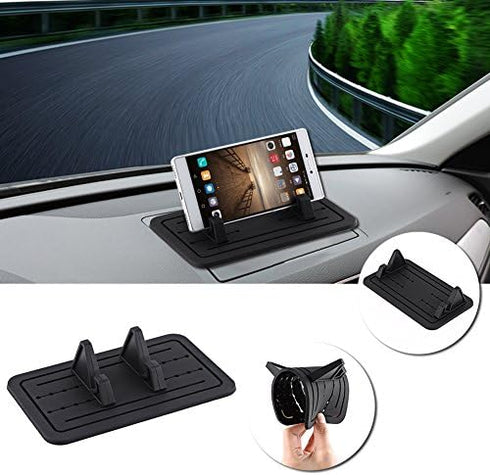 POCREATION Car Dashboard Mobile Phone Mount Holder? Universal Silicone Gel Cradle Stand Pad Cell Sat Nav All Vehicles Phones GPS Mat Antislip Dash...