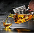 Glass Teapot With Infuser,Teapot With Strainer For Loose Tea,Safe On Stovetop, Nordic Pot With Glass Infuser And Glass Lid(Nordic Pot 600ML/21oz)...