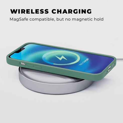 Compatible with iPhone Cover 13 Case Silicone with Screen Protector - Green...