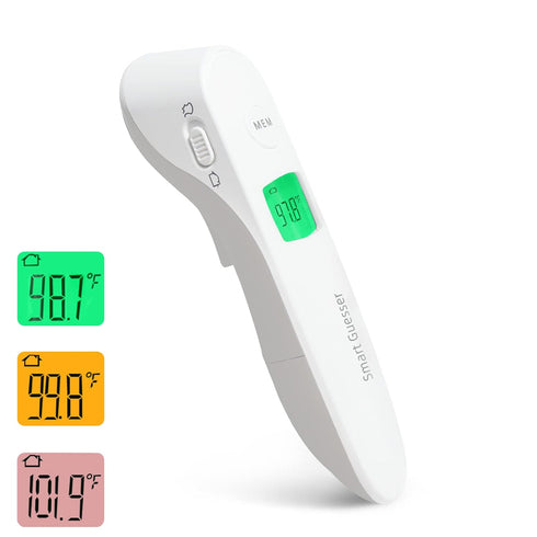 No-Touch Infrared Forehead Thermometer for Adults and Baby, Digital Thermometer with Fever Alarm and Memory Function, White...