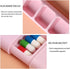 Travel Pill Organizer 3 Times a Day Pill Box Organizer for Pills Vitamin Fish Oil Supplements, Matte Surface, Sealed and Waterproof (Pink,1PCS)...