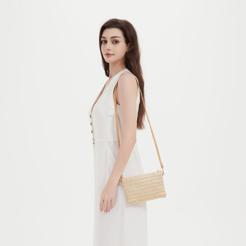 Straw Purse Crossbody Bags for Women Summer Purses Handbags Beach Straw Clutch Wristlet Wallets...