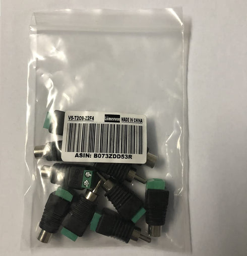 Lemoy 10-Pack Phono RCA Male and Female Plug to AV Screw Terminal Audio/Video Connector Adapter (5 Male & 5 Female)...