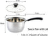 Sauce Pan with Lid Stainless Steel cookware 1.3 Quart Long Handle Milk Pot cookware Works for Home Kitchen Restaurant Dishwasher Safe (1.3 Quart)...