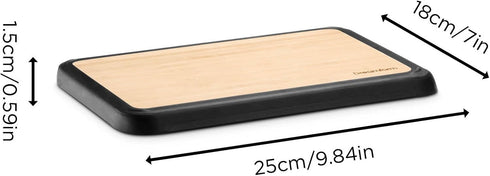 Dreamfarm Fledge Bamboo Dishwasher-Safe, Double-Sided Cutting Board with Non-Slip, Juice-Catching Flip-Up Silicone Edges - 10"x7", Bamboo...