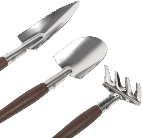 3PCS/Set Mini Gardening Plant Pot Shovel Spade Rake Plastic / Stainless Steel Handle Garden Plant Tool Kid Gardening Toy Perfect for Succulent Cac...