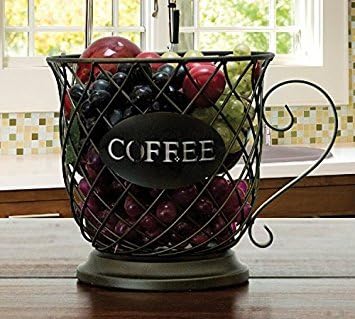 Boston Warehouse Coffee Mug Kup Keeper, Storage Basket,20 pods...