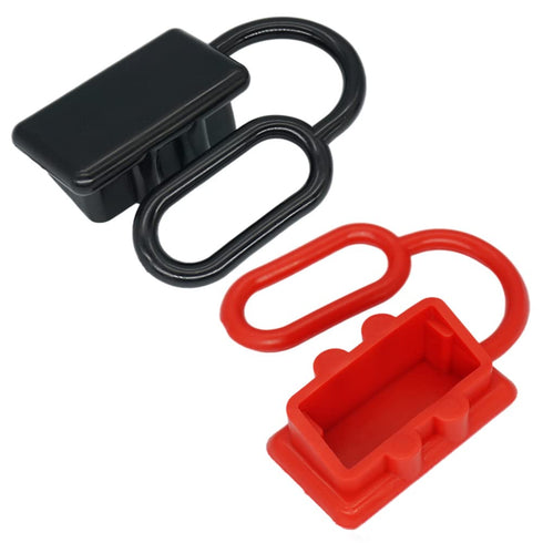 2 Pack Connector Cover 50Amp DC Power Connectors Soft Cover Battery Quick 50A Connector Dust Cover for Trailer, Boat or Caravan Connections Compat...