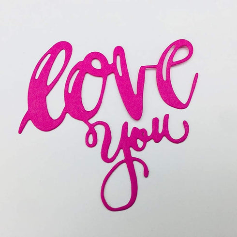 Silver Love You Metal Cutting Dies Stencil DIY Album Stamp Paper Card Embossing Decor Craft Die Cuts Die Cuts for Card Making Cutting Dies,Metal C...
