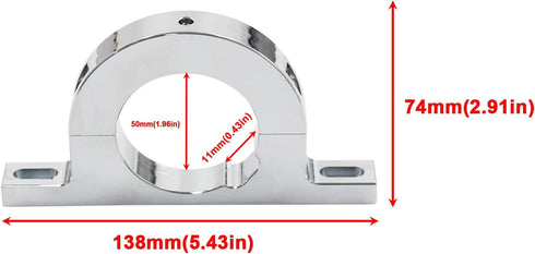 Aluminum Universal Steering Billet 2" Steering Column Keyed No Drop Mount for Most Common Fit for GM GMC Chevy Dodge Ford 2" Hole Brushed Underdas...