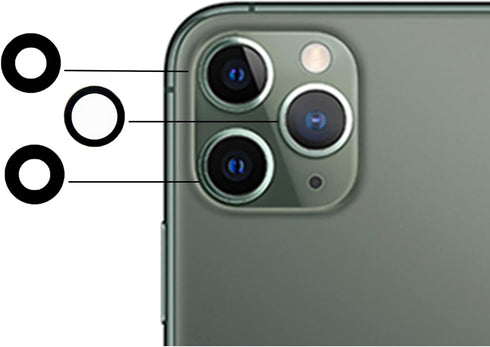 2PCS GEILIFIX Back Rear Camera Lens Sapphire Glass Replacement for iPhone11pro 5.8 inch and iphone11promax 6.5 inch with Preinstalled Adhesive Rep...