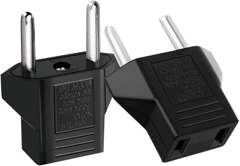 (10Pcs) American to European Outlet Plug Adapter,EU Plug to USA Socket Travel Power Plug,European Round pin Plug to USA/Japan Socket Travel Conver...