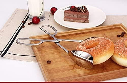 KEBE 2-PACK Serving Tongs for Buffet Party Catering, Thickening Food Serving Salad Cake Bread Kitchen Tongs, Stainless Steel...