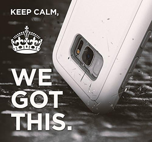 Samsung Galaxy S8 Plus Case White Gray - Encased Rebel Series Impact Armor (Samsung S8+)...