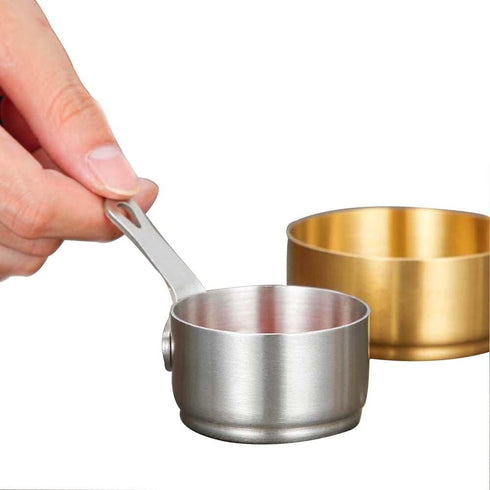 2PCS Stainless Steel Mini Sauce Pan, Sauce Mini Pot, Dipping Sauce Bowl, Cooking Sauce Cup with Handle, Restaurant Table Sauce Dish, Sauce Cooking...