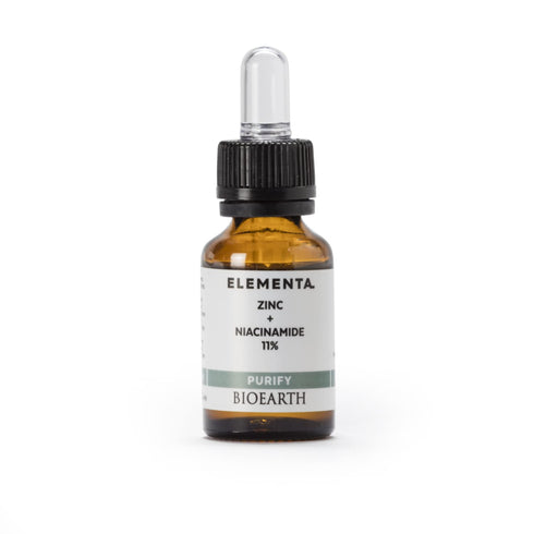 Bioearth Elementa, PURIFY Concentrated Face Serum with Zinc and 11% Niacinamide, Purifying and Balancing Effect, Made in Italy, Vegan, AIAB Certif...