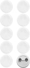 Plain White Blank Pinback Buttons Badge Glossy Round Crafts (2.25 inch, 10 Pcs)...