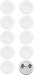 Plain White Blank Pinback Buttons Badge Glossy Round Crafts (2.25 inch, 10 Pcs)...