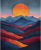 Natuyalo Paint by Numbers for Adults - DIY Adult Paint by Number Kits Painting on Canvas Mountain Painting by Numbers for Beginners, Sunset Landsc...