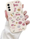 Designed for Samsung Galaxy A14 5G Case with Cute Flowers Floral Pattern for Women Girls Soft PU Leather Protective Case for Galaxy A14 5G-Pink...