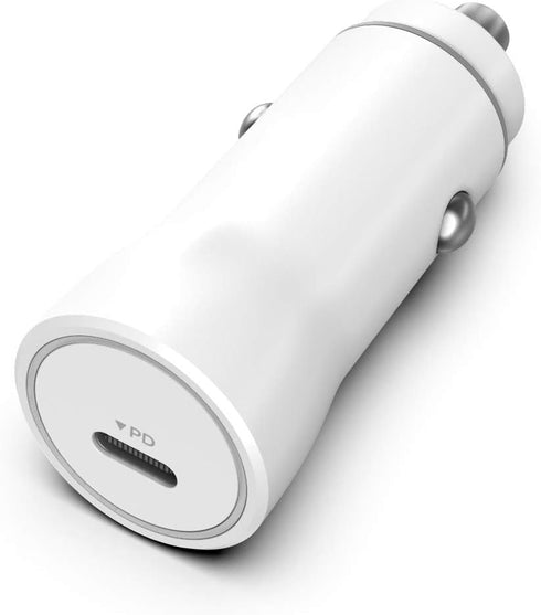 Galvanox Ultra-Fast iPhone Car Charger with Lightning to USB Type-C Cable (MFi Apple Certified) Rapid Charging Power Adapter (for iPhone 14/13/12/...