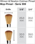 Winsor & Newton Cotman Water Colour Series 999 Short Handle Synthetic Brush, SH ¾"...