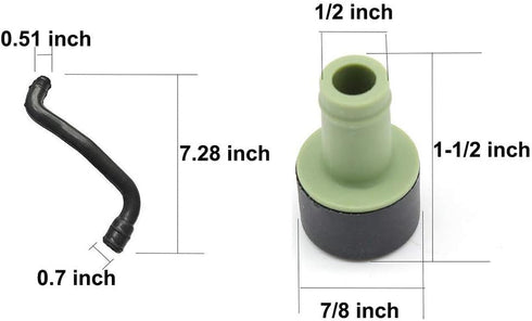 06A103213F Engine Crankcase Breather Hose Fit for Jetta for Audi VW 1.8T MK4 (8Pieces)...