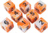 Orange and White Dice - 8 D6 Set - 'Troll Slayer'...