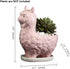 Lependor Cute Llama Succulent Planter Pot with Drainage Tray, White Ceramic Cactus/Flower Container, Animal Alpaca Bonsai Holder for Indoor Plants...