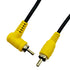 2Pcs RCA Phono Right Angle 90 Degree Male to Male Audio Subwoofer Cable Stereo RCA Projector Cable Gold Plated for Amplifiers Home Theater HDTV Ho...