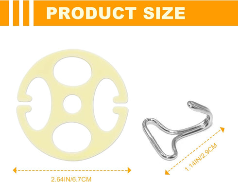 24 Pcs Car Seat Cover Plum Plate Metal Hook - 12Pcs Plastic Car Seat Covers Chucks + 12Pcs Metal Hook Locking Clip Plastic Card Fixing Buckle, Fas...