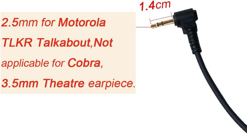 G Shape Earpiece, Walkie Talkie Headset with PTT Mic Compatible with Motorola Talkabout MH230R MR350R T200 T200TP T260 T260TP T460 T600 MT350R 2 W...