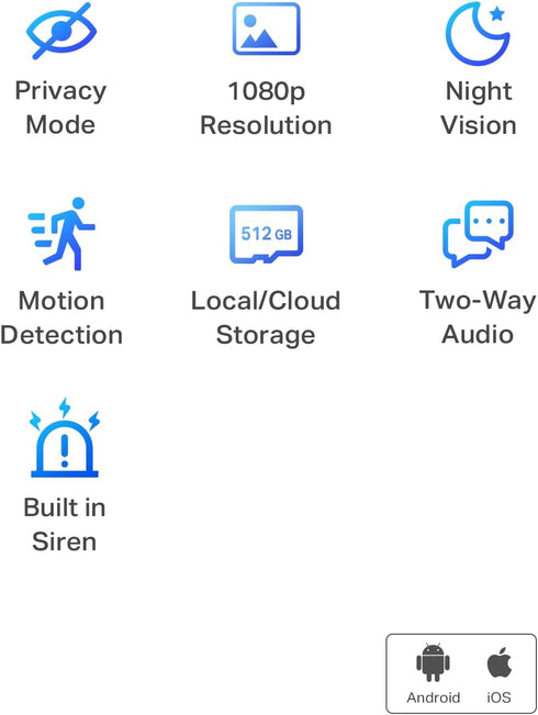 TP-Link Tapo 1080P Indoor Security Camera for Baby Monitor, Dog Camera w/Motion Detection, 2-Way Audio Siren, Night Vision, Cloud & SD Card Storag...