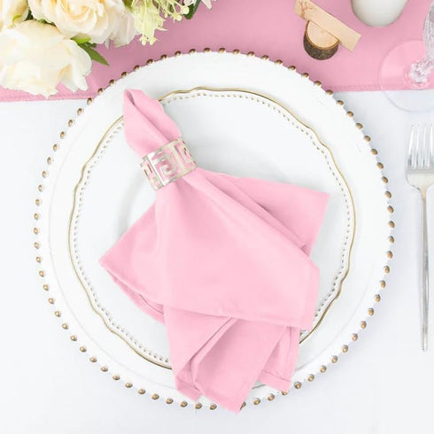 Cloth Stain Resistant Easter Dinner Pink Cloth Napkins 17in Iron Non Easter Dinner Spring Wedding Parties Patio Easter Dinner Pink Napkin 17"x17" ...