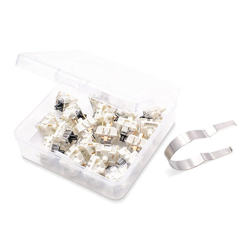 Granvela Gateron 32 Pack KS-9 Black Switches for Mechanical Keyboards,3-pin White-Shell Supporting SMD RGB Light...