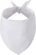 Blank Dog Bandanas Large-1PCS, DIY Solid White Triangle Scarf Premium Cotton Handkerchief or Bib, Personalized design Birthday/Party Fun Idea Gift...