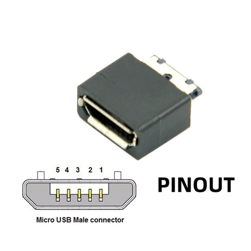 chenyang 50 Pack Micro USB DIY Connector Micro USB Type B 5Pin Female Socket Port Repair Replacement Solder Adapter with PCB Board...